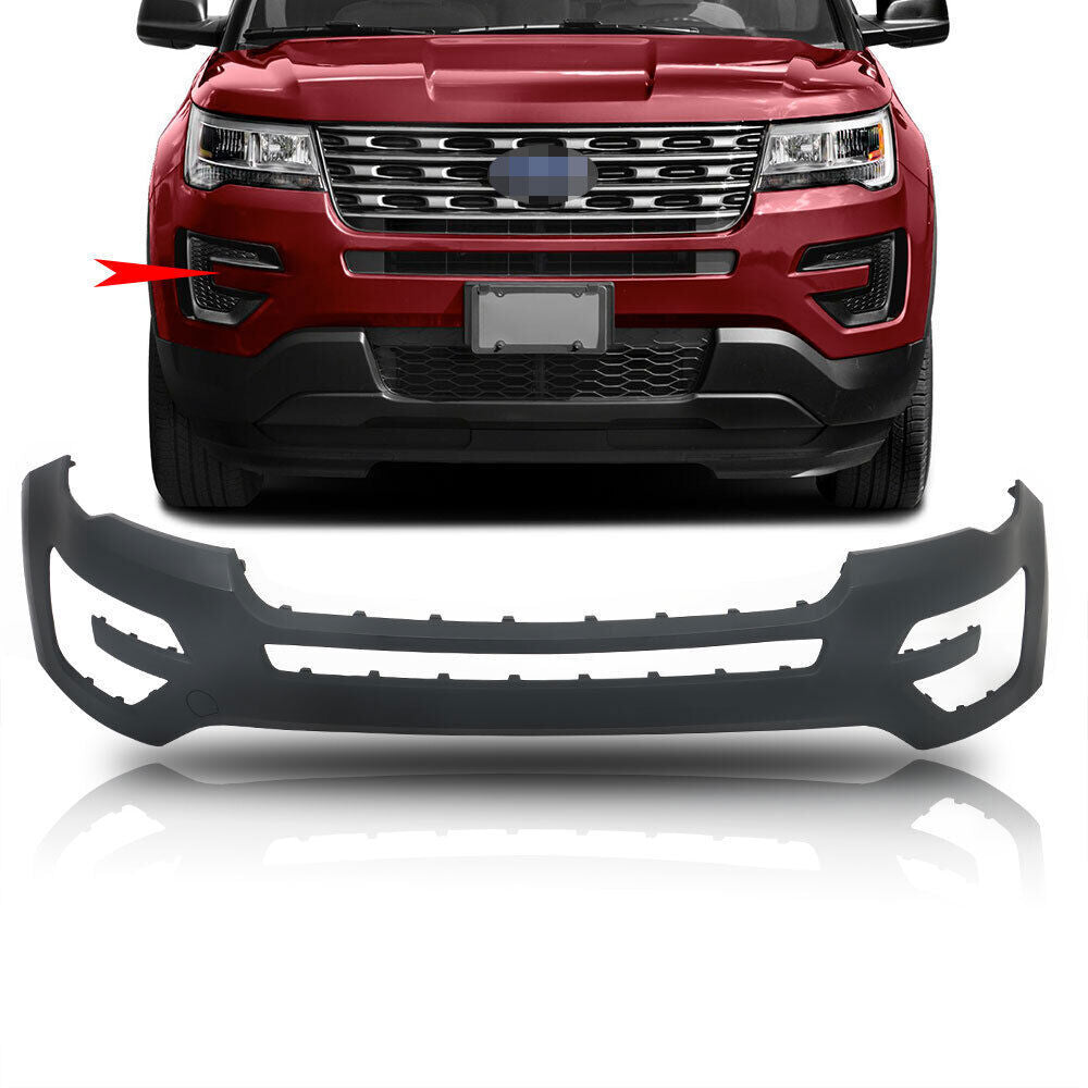 Front Bumper Cover For 2016-2017 Ford Explorer Without Sensor Hole