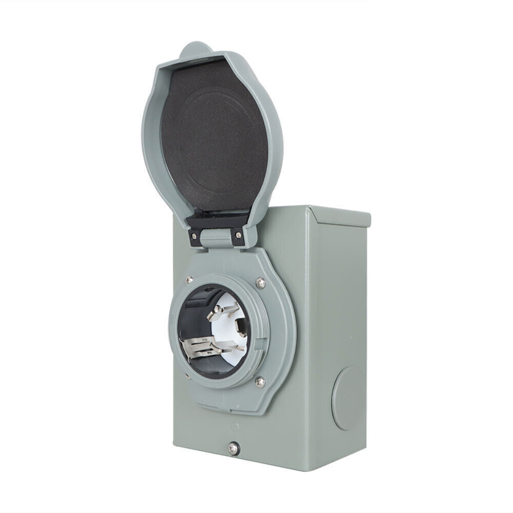 50Amp 3 Prong Generator Power Inlet Box NEMA SS2-50P Weatherproof 250V