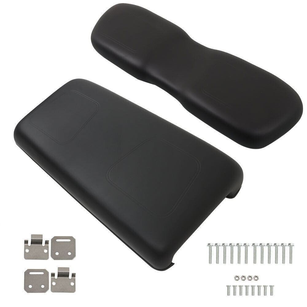 For Club Car DS 2000.5-Up Golf Carts Front Seat Bottom+Back Cushion Black