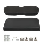 For Club Car DS 2000.5-Up Golf Carts Front Seat Bottom+Back Cushion Black