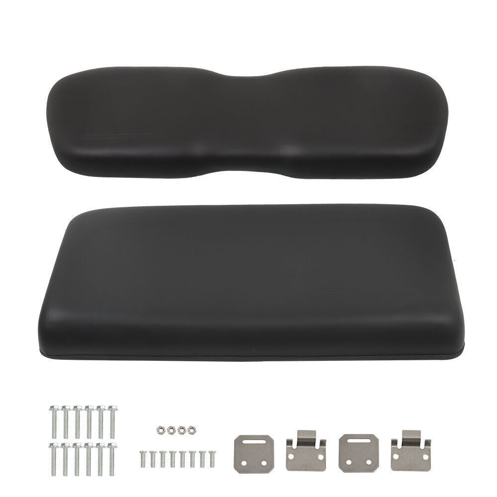 For Club Car DS 2000.5-Up Golf Carts Front Seat Bottom+Back Cushion Black