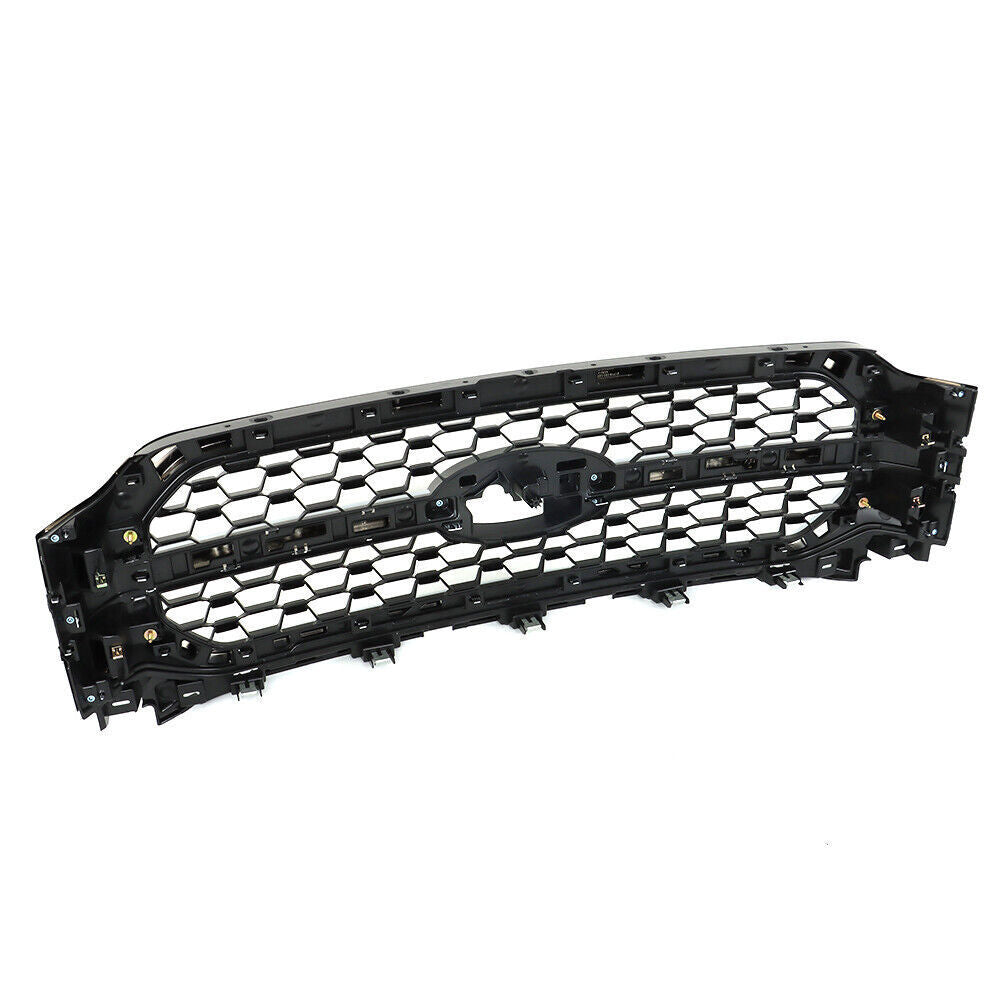Front Upper Bumper Grill Grille For 2021-2023 Ford F-150 Silver&Chrome
