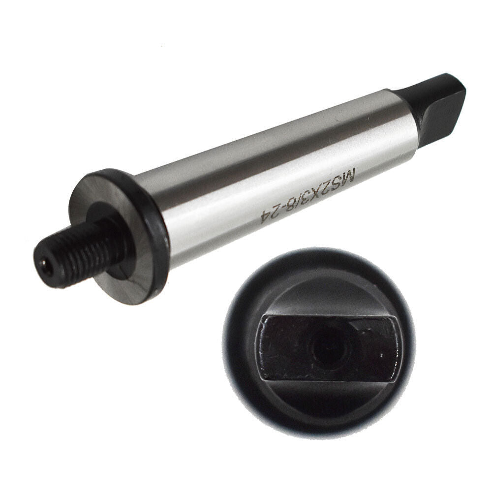 2MT Shank To 3/8"-24 Threaded Drill Chuck Arbor Morse Taper MT2 Adapter Hardened