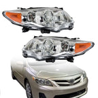 Left&Right Headlights For 2011-2013 Toyota Corolla Headlamps Replacement