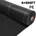 Weed Cover 6×300FT PE Woven Ground Cover Landscape Fabric 3.2-Ounce Weed Barrier