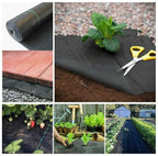 Weed Cover 6×300FT PE Woven Ground Cover Landscape Fabric 3.2-Ounce Weed Barrier