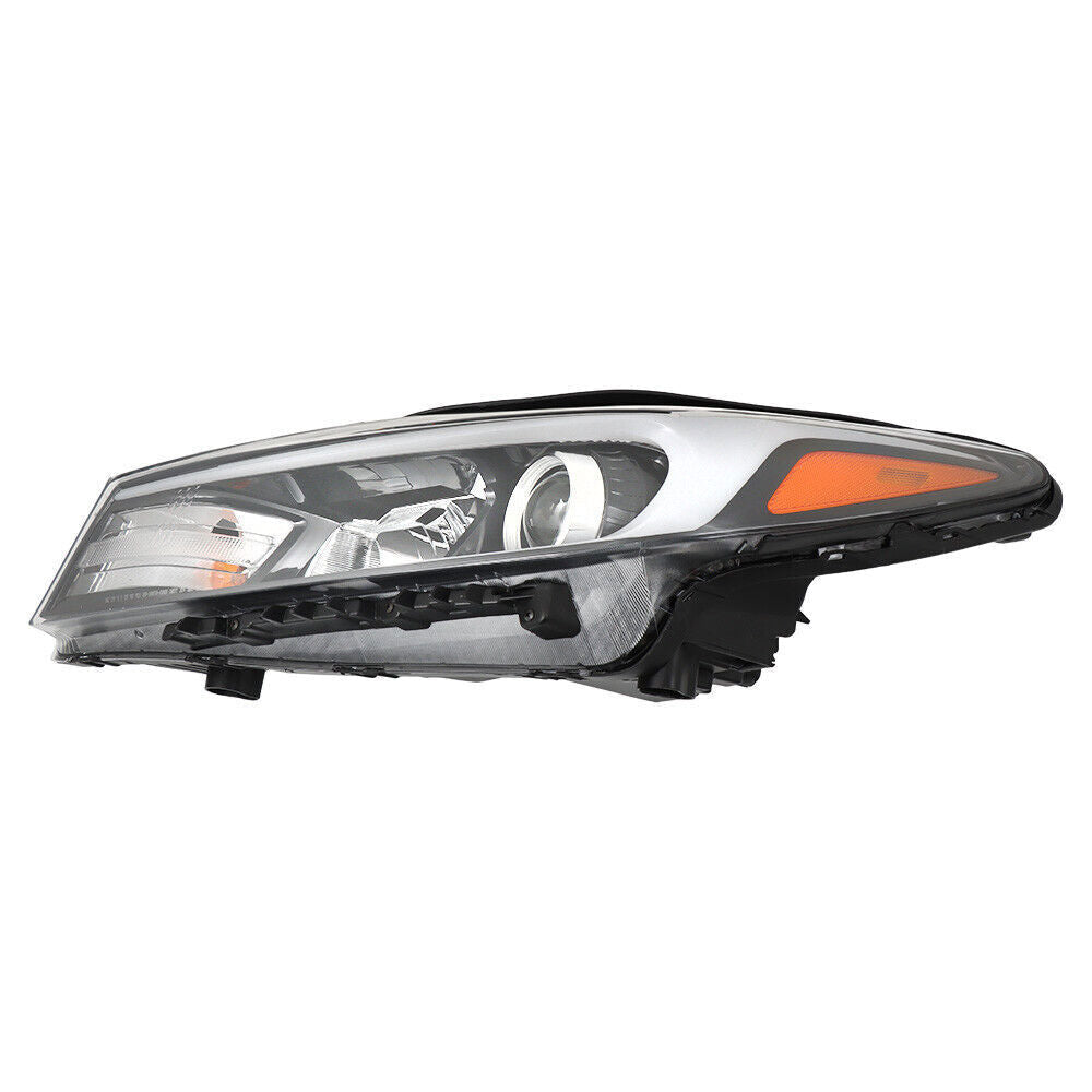 Left Headlight Fit For 2017-2018 Kia Forte Forte5 Black Halogen W/o LED