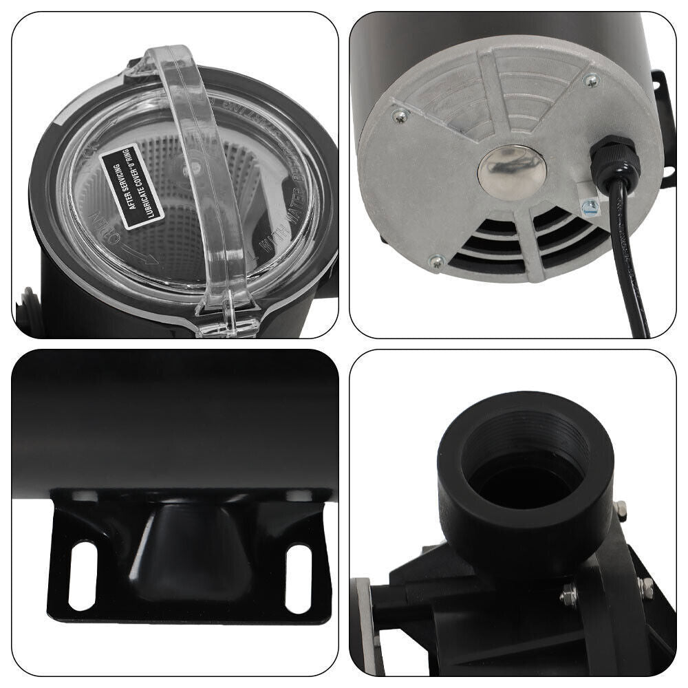 For Hayward W3SP1580X15 Power Above Ground Swimming Pool Pump 1.5HP With 3' Cord