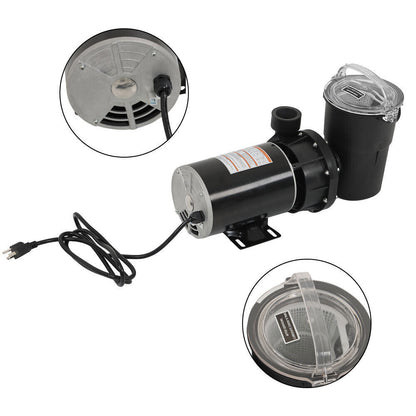 For Hayward W3SP1580X15 Power Above Ground Swimming Pool Pump 1.5HP With 3' Cord