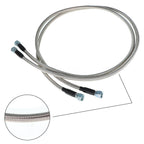 52" Length SS Braided Transmission Cooler Hoses For TH350 700R4 TH400