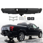 Rear Step Bumper Assembly For 2015-2020 Ford F-150 Black W/ Park & Tow