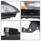Right Side Headlight For 2014-18 Jeep Cherokee Halogen W/DRL And Ballast