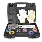 With 7 Dies Hydraulic Clamp A/C Set IG-71500 Crimping Tool A/C Hose Crimper New