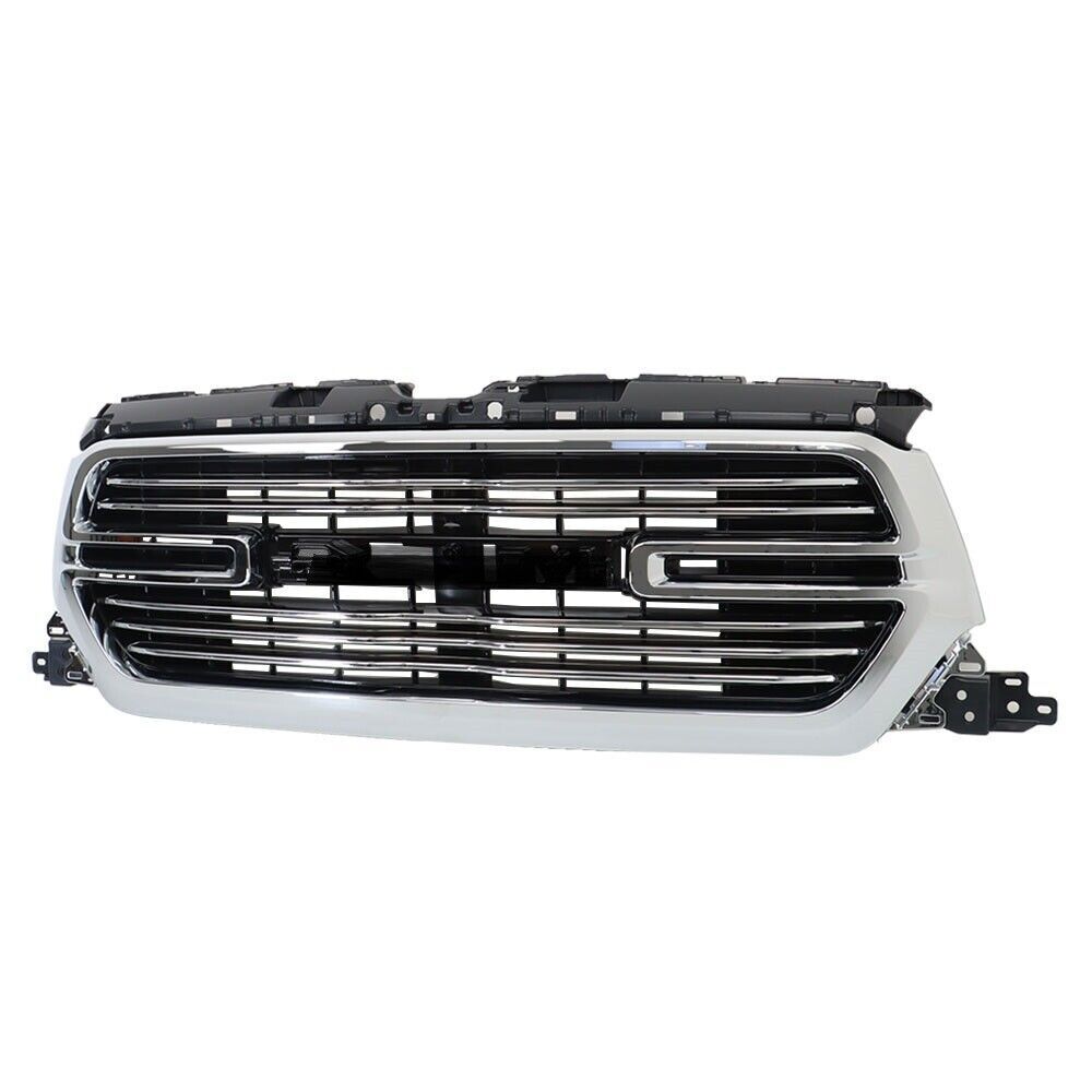 Front Bumper Chrome Grille For 2019 2020 2021 2022 Dodge Ram 1500