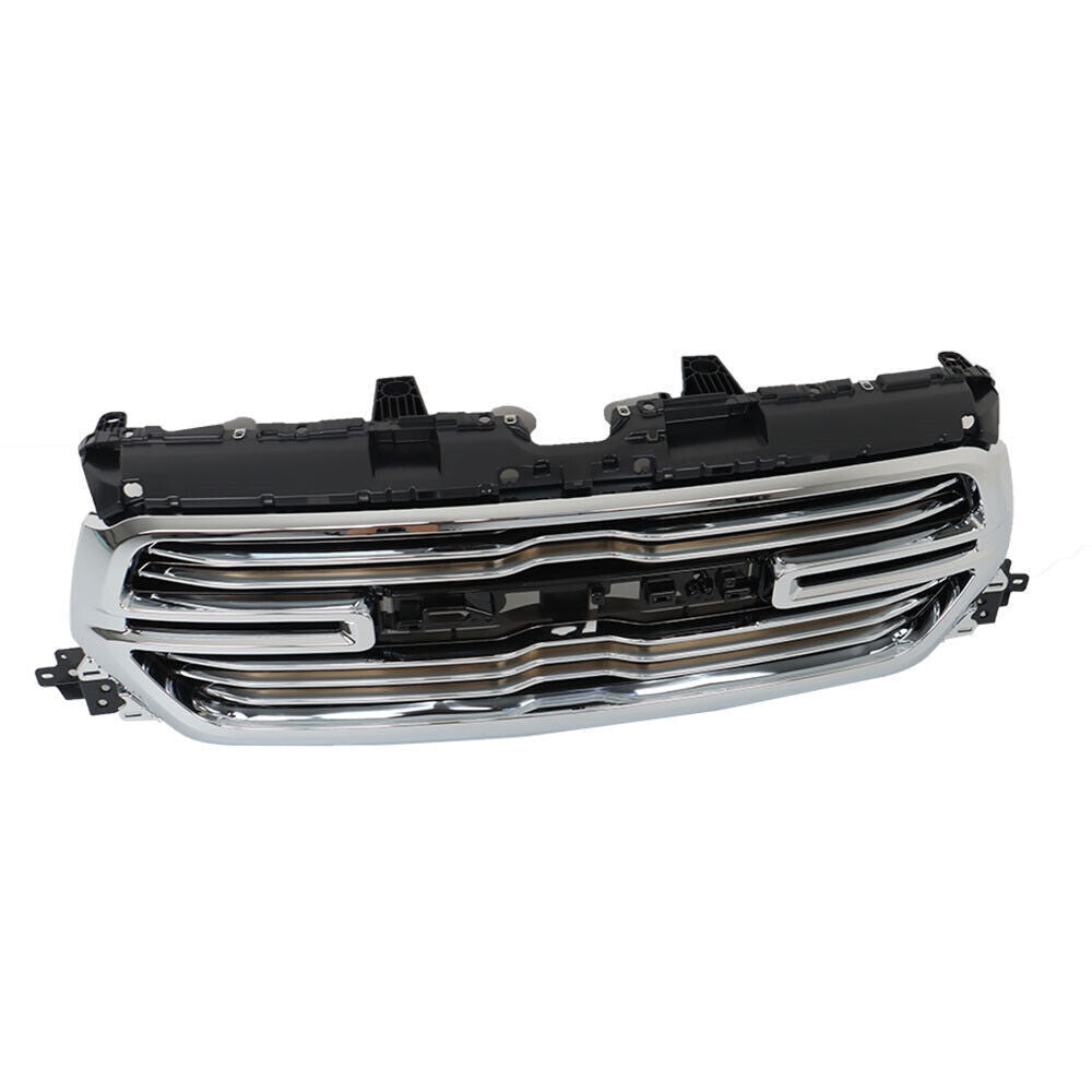 Front Bumper Chrome Grille For 2019 2020 2021 2022 Dodge Ram 1500