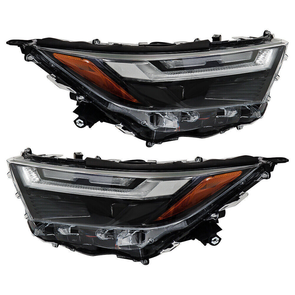 Left+Right Headlight For 2022-2023 Toyota Rav4 Full LED Chrome Projector