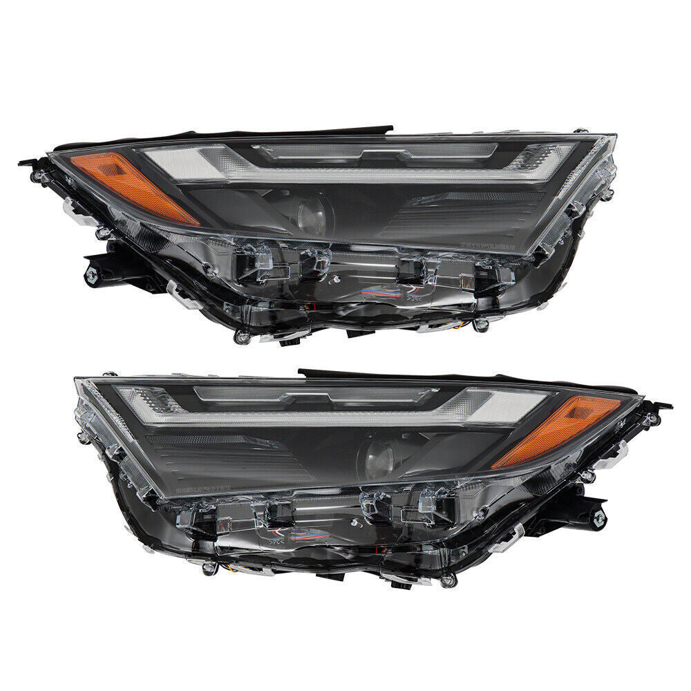 Left+Right Headlight For 2022-2023 Toyota Rav4 Full LED Chrome Projector