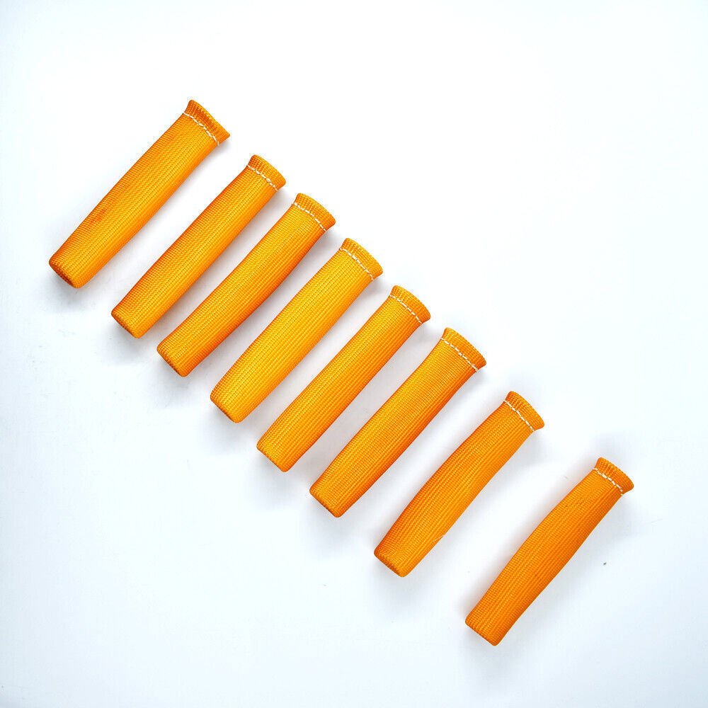SBC BBC 8X Orange 1200° SPARK PLUG WIRE BOOTS HEAT SHIELD PROTECTOR SLEEVE