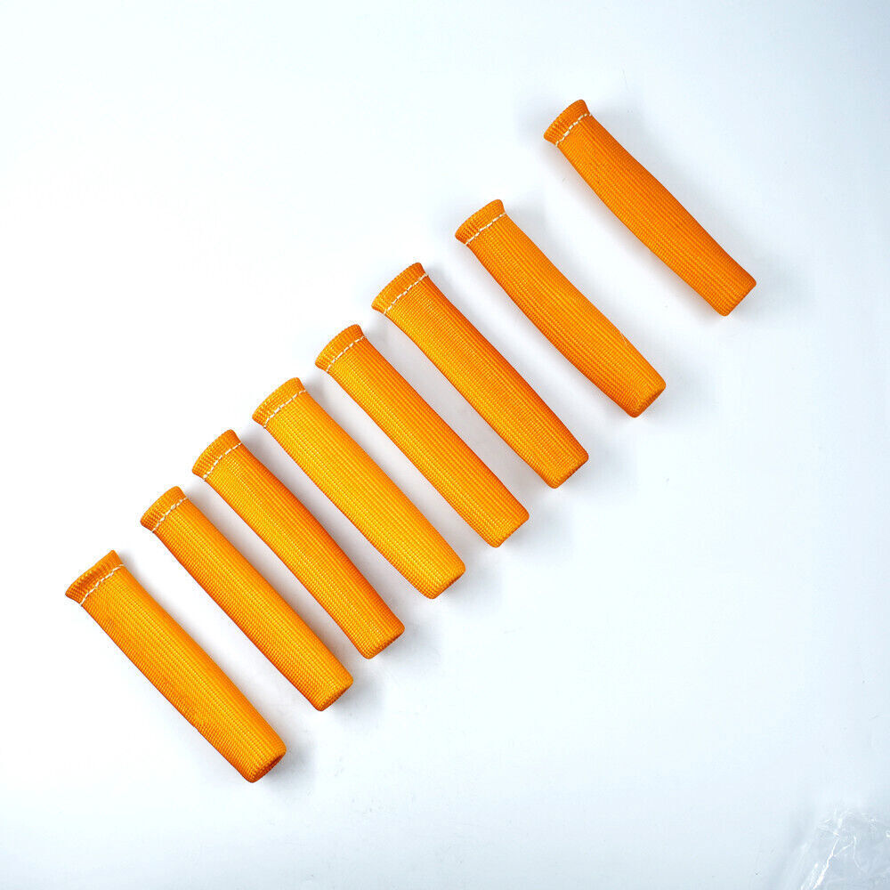 SBC BBC 8X Orange 1200° SPARK PLUG WIRE BOOTS HEAT SHIELD PROTECTOR SLEEVE