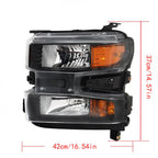 Left Headlight For 2019-2021 Chevy Silverado 1500 Halogen Driver Side