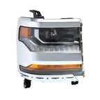 Right Headlight For 2016-2018 Chevy Silverado 1500 HID Chrome Housing