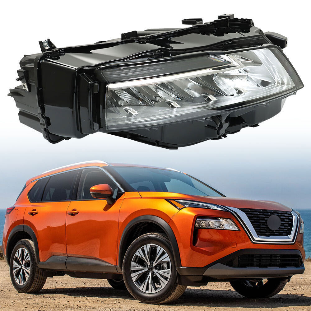 Right Headlight Fit For 2021-2023 Nissan Rogue SL/SV LED Chrome Headlamp