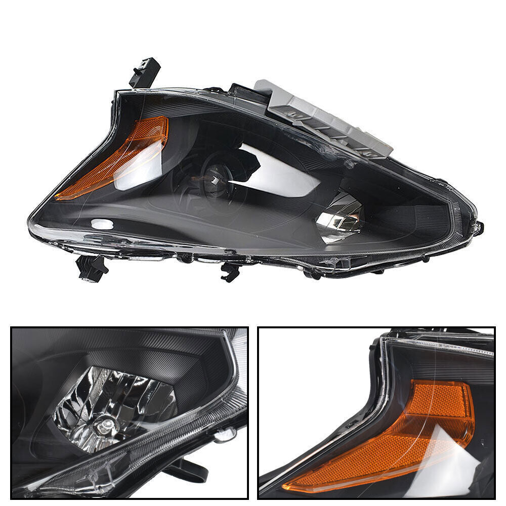 Right+Left Headlight For 2013-2015 Altima Nissan Sedan Black Housing