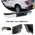 Complete Rear Steel Bumper Assembly For 2009-2014 Ford F150 Truck Chrome