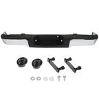 Complete Rear Steel Bumper Assembly For 2009-2014 Ford F150 Truck Chrome