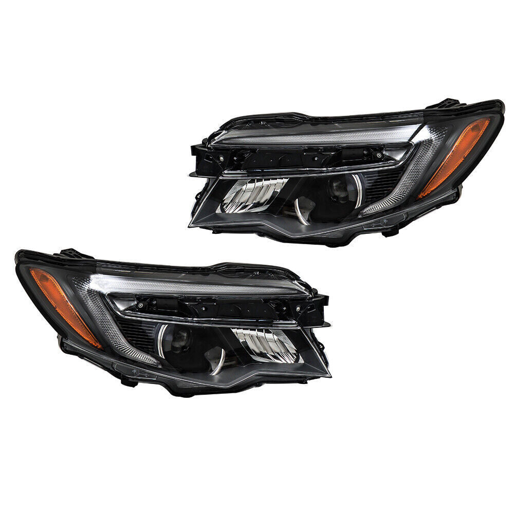LH+RH W/LED Low Beam+DRL Headlight For 16-18 Pilot ELITE&19-21 Passport