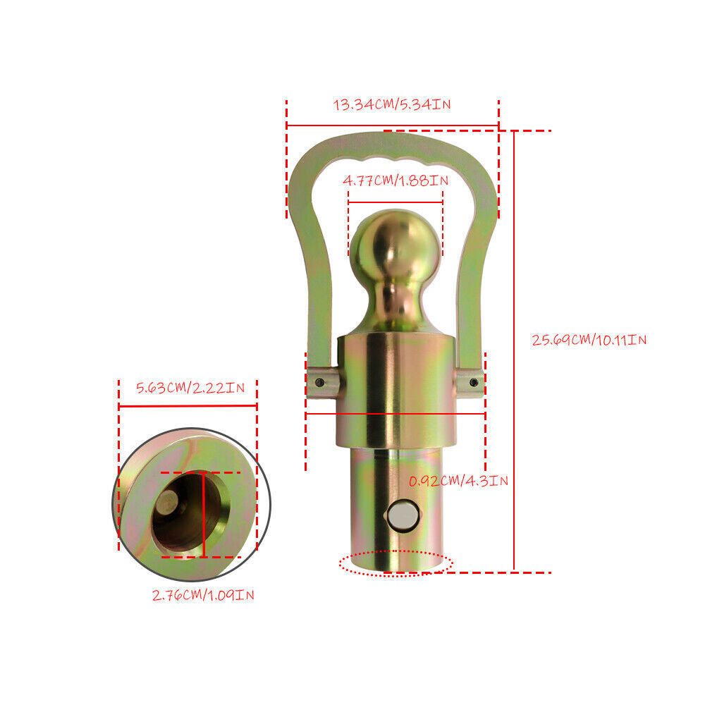 30000 lbs Capacity Gooseneck Ball & Safety Chain Kit For Ram Trucks