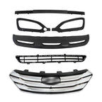 Front Grille+Fog Light Bezels For Hyundai Santa Fe Sport 2013-2016 5 Pcs