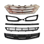 Front Grille+Fog Light Bezels For Hyundai Santa Fe Sport 2013-2016 5 Pcs