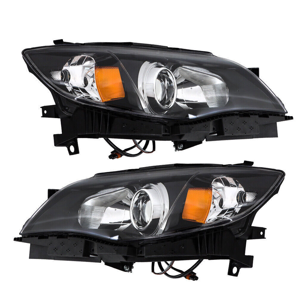 LH+RH Headlights For 2008-2011 Subaru Impreza Factory Headlamps Black