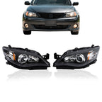LH+RH Headlights For 2008-2011 Subaru Impreza Factory Headlamps Black