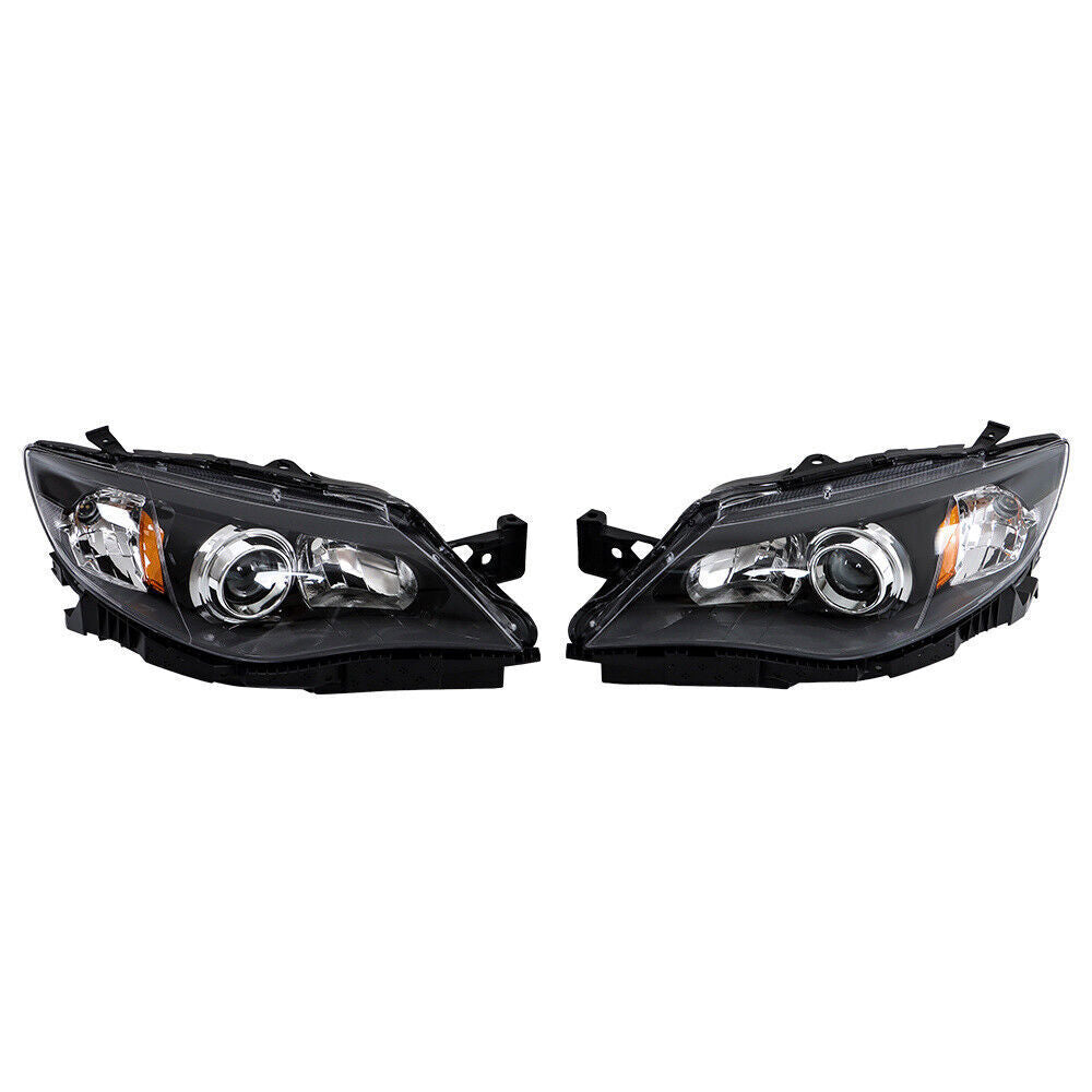 LH+RH Headlights For 2008-2011 Subaru Impreza Factory Headlamps Black