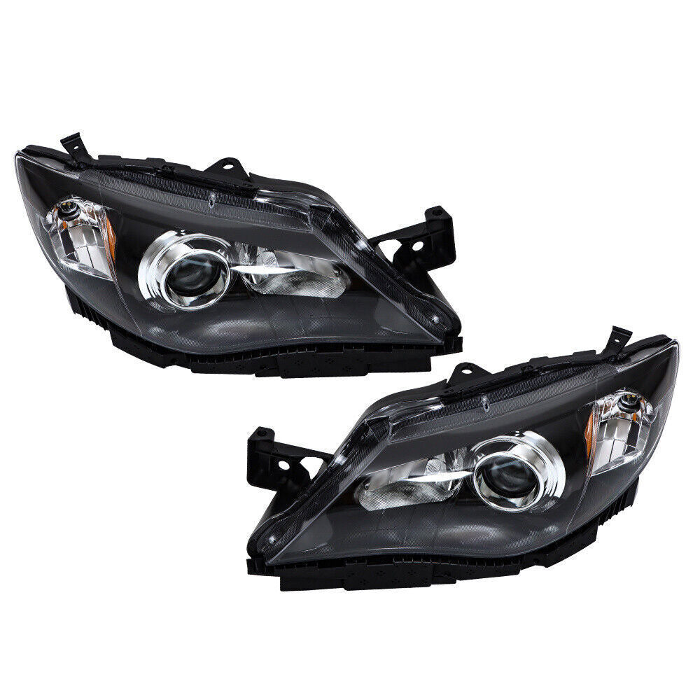 LH+RH Headlights For 2008-2011 Subaru Impreza Factory Headlamps Black