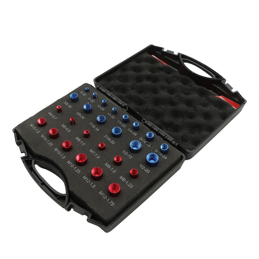 Nut and Bolt Thread Checker - 26 PCS Nut and Bolt Gauges (12 Metric & 14 Inch)