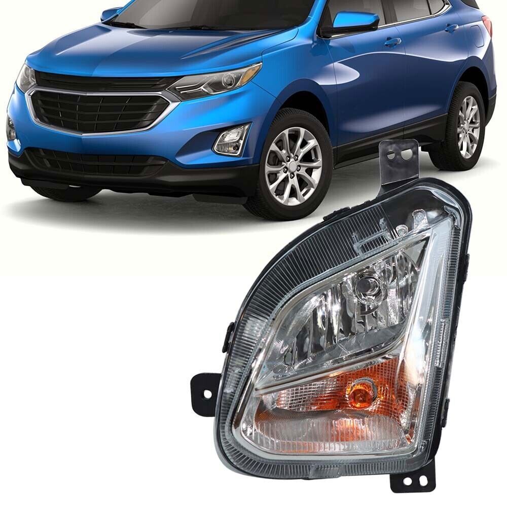 Left Fog Light For 2018-20 Chevy Equinox W/Signal Halogen Black Housing