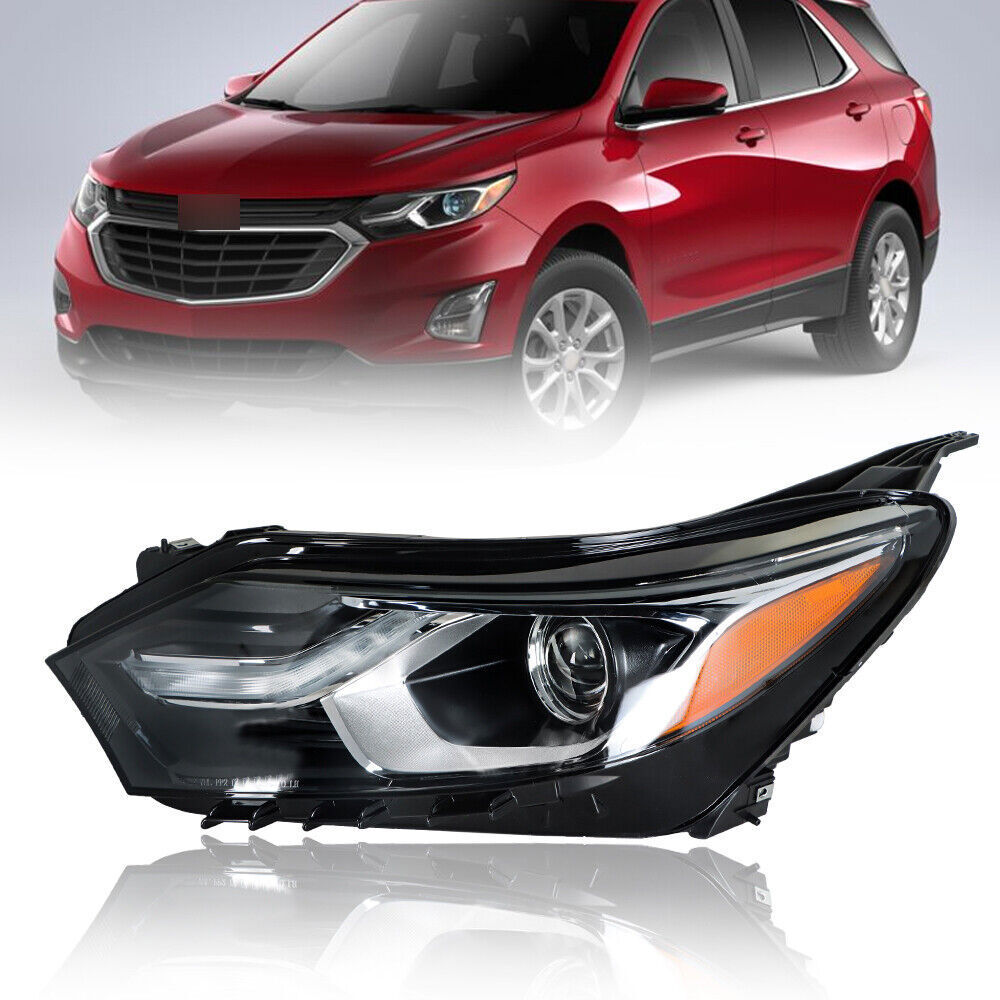 Left Headlight For 2018-2021 Chevy Equinox LT HID/Xenon LED DRL Clear