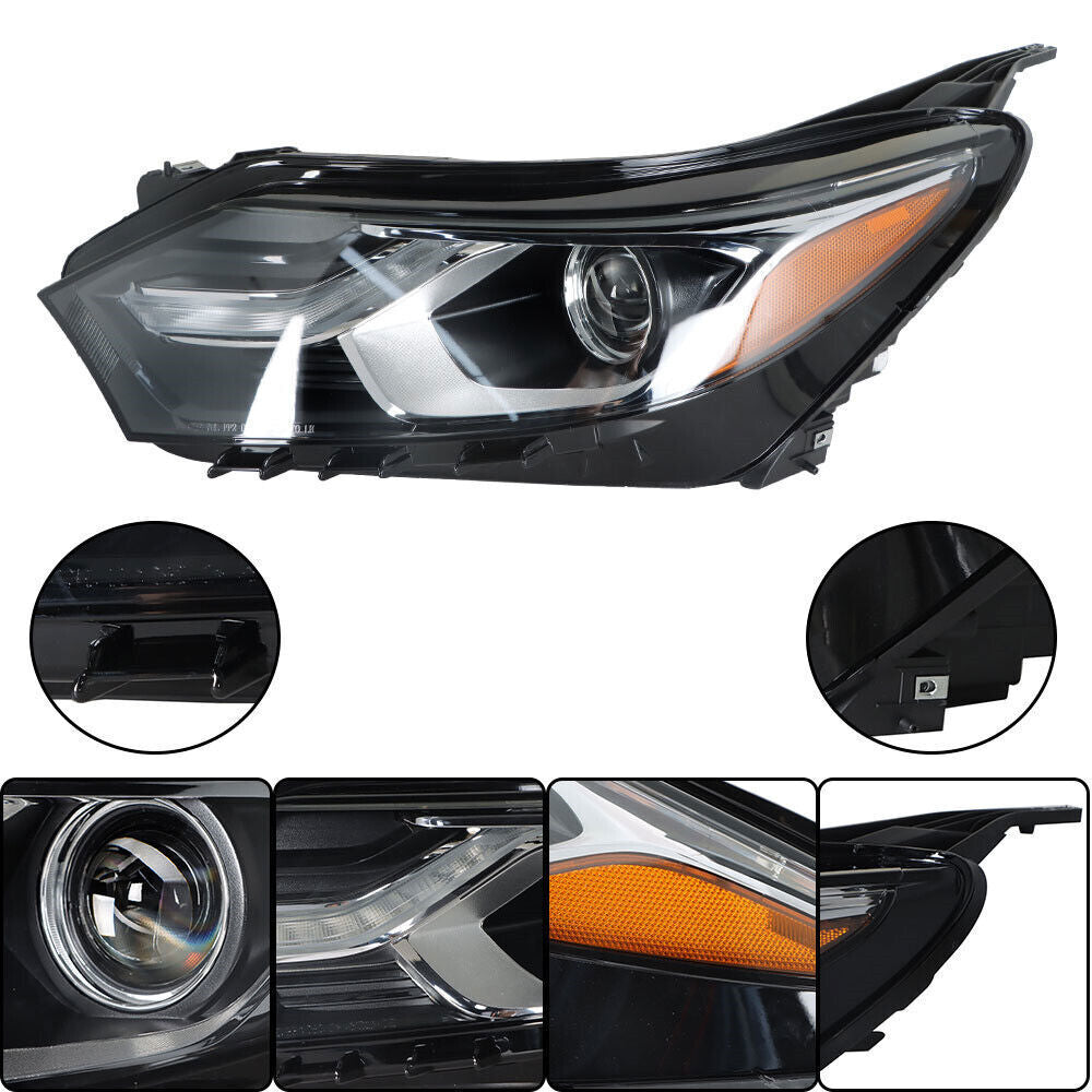 Left Headlight For 2018-2021 Chevy Equinox LT HID/Xenon LED DRL Clear