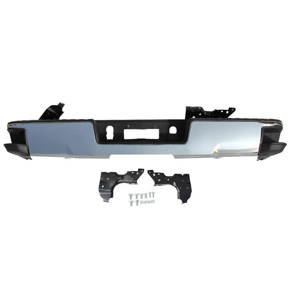 Rear Bumper Assembly For 2014-18 Chevy Silverado GMC Sierra 1500 Chrome