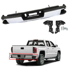 Rear Bumper Assembly For 2014-18 Chevy Silverado GMC Sierra 1500 Chrome