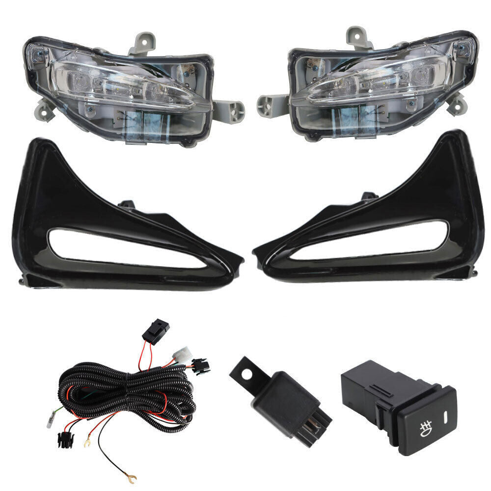 RH+LH LED Bumper Fog Lights Driving Lamps For 2017-2019 Toyota Corolla