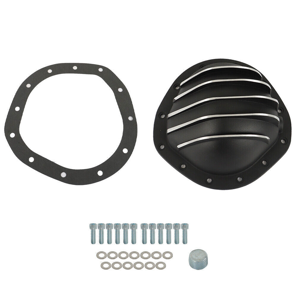 12 Bolt Black Aluminum Differential Rear End Cover For Chevy C10 8.75"