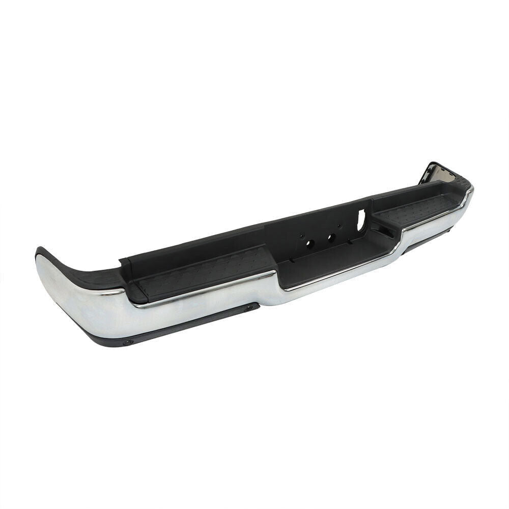 Rear Bumper W/Sensor Hole For RAM 1500 2019-2023 W/O Dual Exhaust Chrome