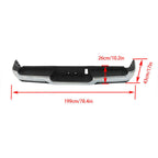 Rear Bumper W/Sensor Hole For RAM 1500 2019-2023 W/O Dual Exhaust Chrome