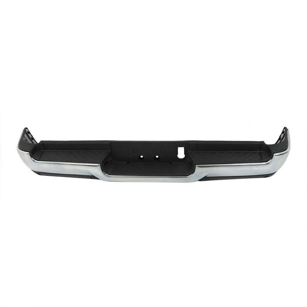 Rear Bumper W/Sensor Hole For RAM 1500 2019-2023 W/O Dual Exhaust Chrome