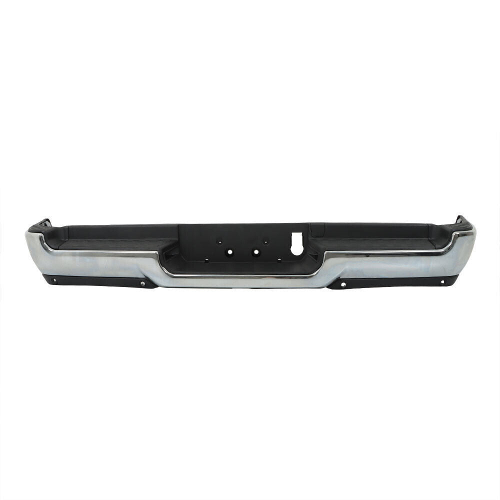 Rear Bumper W/Sensor Hole For RAM 1500 2019-2023 W/O Dual Exhaust Chrome