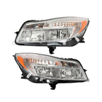 Left+Right Headlight For 2011-2013 Buick Regal Halogen Headlamp Chrome